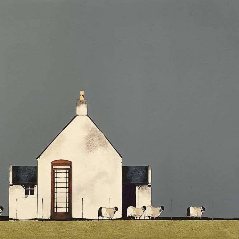 olgatuleninova's tweet photo. Ron Lawson (Scottish, 1960)
"Old Phonebox, Tiree" 2019
Watercolor and Gouache, 16 × 30 inches.
Private Collection https://t.co/1Gke8mlREE