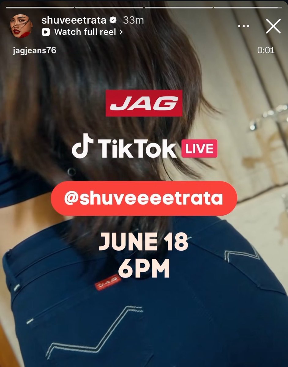 PangkatShuvee's tweet photo. Catch Shuvee Etrata Tiktok LIVE with JAG tomorrow, June 18, starting at 6PM! Shop exclusive live-only deals, discover style picks and your next fave denim pieces. 

📍See you on Shuvee’s Tiktok account.

#JAGxShuvee #SexyChicJAG #StarsInJAG #JagJeansPh #ShuveeEtrata https://t.co/rwfi4uRoIa