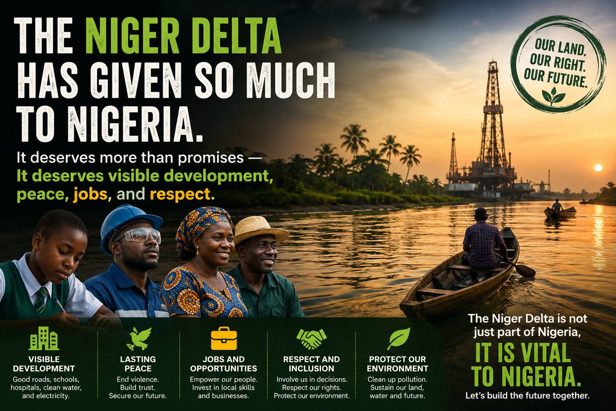 DanisonSamuel's tweet photo. It takes no effort to simply do what is right. #SavetheNigerDelta https://t.co/I61W2SVrXf