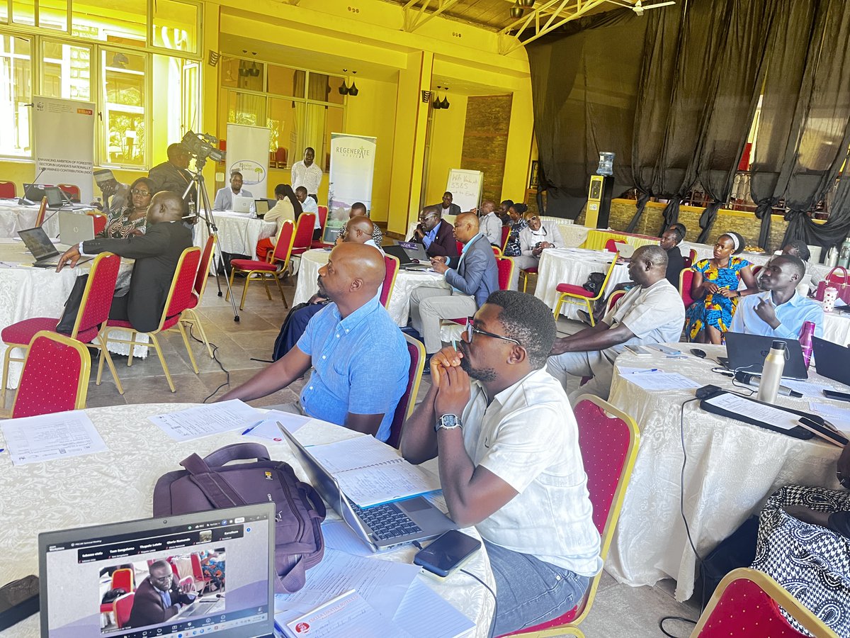 EmliBwaise's tweet photo. Ongoing: A 4-day technical working group meeting to review Uganda's draft NDC 3.0. Convened pursuant to Section 13(i) of the National Climate Change Act, @EmliBwaise ,@min_waterUg @WWFUganda @RegenerateAfri ,@UNDPUganda and other partners are working to ensure Uganda,s national climate targets align with the Paris Agreement commitments