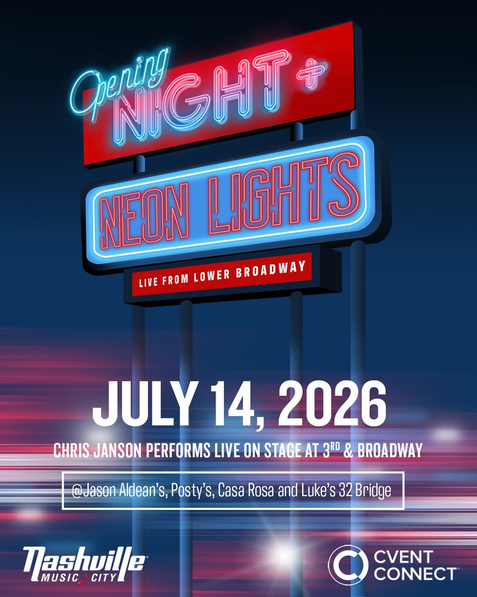 cvent's tweet photo. If you're heading to #CventCONNECT Nashville, July 14 is already sorted. @janson_chris on Lower Broadway. 🎸
@visitmusiccity #visitmusiccity https://t.co/iaJTS8eiTv