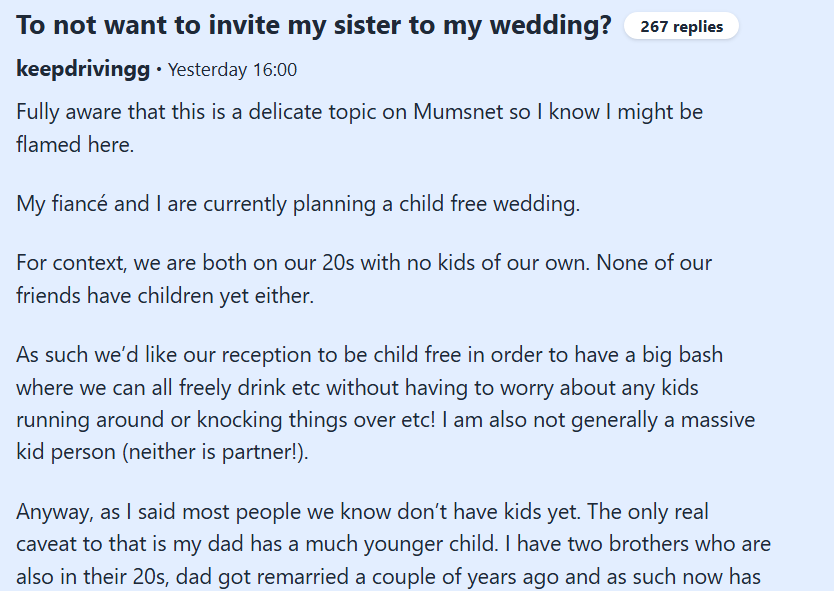 MumsnetTowers's tweet photo. 'I'd like to know AIBU to follow through on this? Or should I give in?' 

Read the thread: https://t.co/SMBQMdAjia https://t.co/aTPhpagQcR