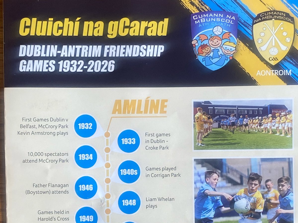 ThereseMorris73's tweet photo. 12.06.26
Parnell Park
Harry Morris (O Muiris) or Barney as they call him in Kickhams 🔴🟢lined out for the Dubs - representing his school GSBB in Swords 
Friendship Games- Dublin v Antrim 🏐
What an experience for all the children involved 🤝@cnambnaisiunta https://t.co/KCQ4FIEmaL
