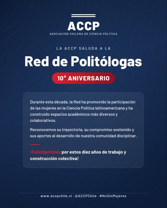 Welpita's tweet photo. 💥Hace 10 años, @flaviafrei nos propuso una idea que la retórica de la intransigencia habría condenado al irremediable fracaso. 
Hoy, las principales asociaciones de ciencia política latinoamericanas la celebran. 🎉
@jujuchi @RedPolitologas https://t.co/GgarZWkDtf