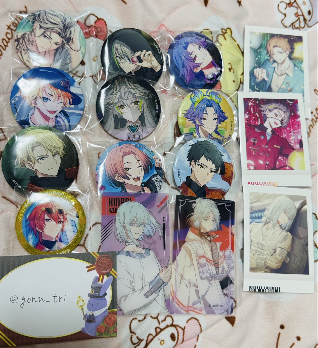 gonn_tri's tweet photo. 【交換】エイトリ クリアシート キャラバッジコレクション カプセル缶バッジ ぱしゃこれ

譲）練牙・あく太・季肋・七基・太緒・千紘・來人・幾成・子夕ろ・凪・琉衣・糖衣

求）画像2>>同異種 可不可・潜

・なんでも検討します
・郵送交換希望
・1点〜、缶バ⇔紙類⭕️
お気軽にお声掛けください https://t.co/R8pkS0etnY