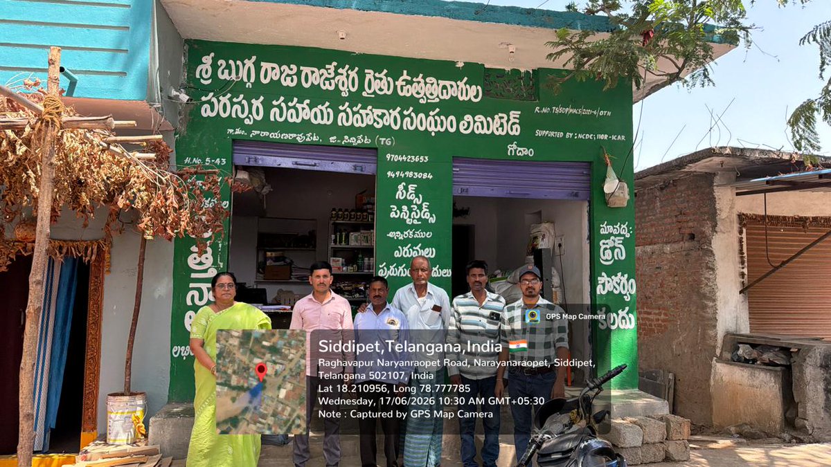Icar_iior's tweet photo. 🌱 ICAR-IIOR organized a #KhetBachaoAbhiyan programme at Narayanaraopet Village, Narayanarao Mandal, Siddipet District, Telangana on 17.06.2026.

#ICAR #ICARIIOR #BalancedFertiliserUse #SoilHealth #SustainableAgriculture #FarmersFirst #खेत_बचाओ_अभियान #संतुलितउर्वरकउपयोग https://t.co/Xezvg9Irq9