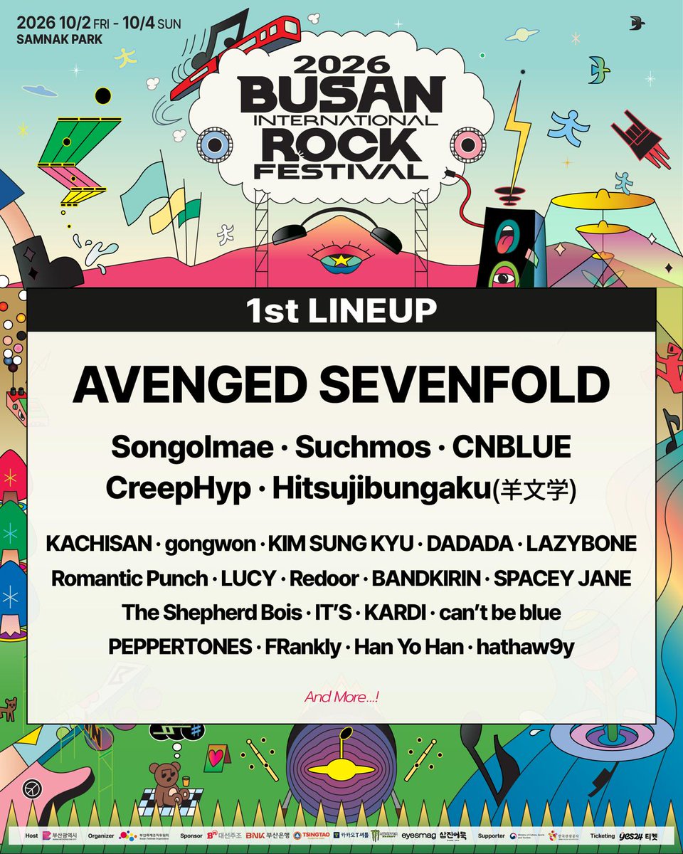 creephyp's tweet photo. 【ライブ情報】
10/2(金)〜4(日)韓国・Samnak Ecological Parkにて開催される「2026 Busan International Rock Festival」に出演します！
https://t.co/VjLTcHjT4d https://t.co/53geMO6lgZ