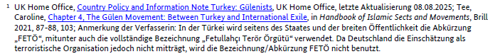 ResatAv's tweet photo. ⚖️ Mücadele bazen mahkeme salonlarında değil, bir kelimeyi reddetmekle başlar.

📖 BAMF'ın Şubat 2026 tarihli Gülen Hareketi raporunda dikkatimi çeken en önemli cümle şu:

Almanya, bu yapıyı terör örgütü olarak görmediği için raporda "FETÖ" ifadesi kullanılmamaktadır.

📌 Bu tek cümle üzerinde düşünülmeyi hak ediyor.

https://t.co/2OQOy0O42X