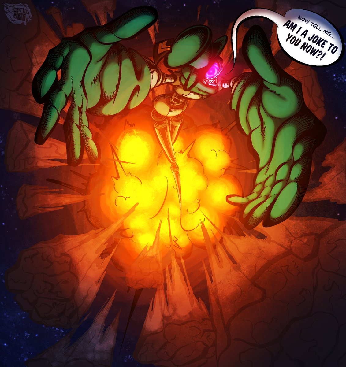 ignitedboi's tweet photo. @syn_himemiya 

At the end… the Joke villian became… 

THE SUPER VILLIAN! 🌏💥 https://t.co/d1Qs2BbHy7