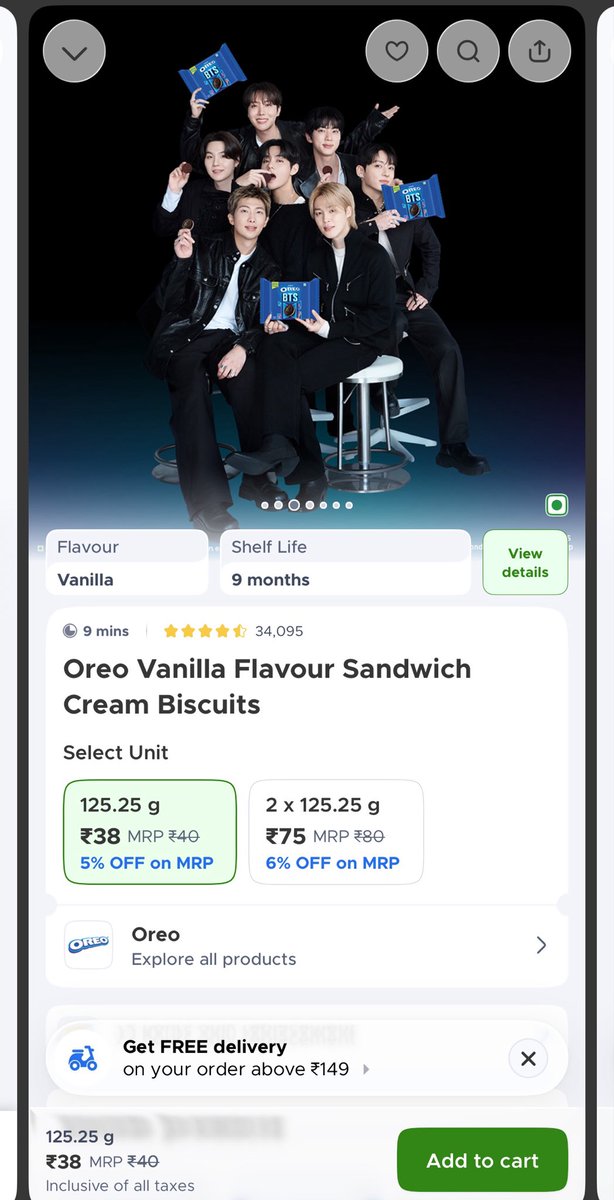 lemongukk's tweet photo. If you’re looking for boreos in blinkit then better check details before buying cus this is a total scam🤡 https://t.co/5GWcvnVx6G