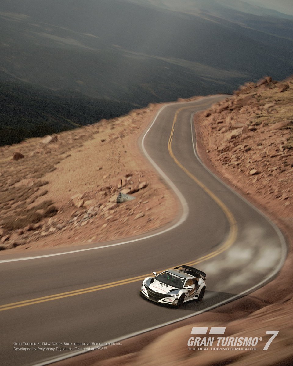 thegranturismo's tweet photo. 雲の上の世界へ。

-アップデート1.70 スケープス特集
「Pikes Peak」

#GT7 #グランツーリスモ #スケープス #PikesPeak
