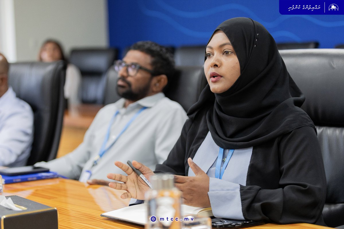 MTCCPlc's tweet photo. Our Managing Director, DCP (Retd.) Ahmed Saudee and team met with B. Dhonfanu Council today. Discussions focused on project updates.
#MTCCProjects #RayyithungeKunfuni https://t.co/G6U6PQtHWl