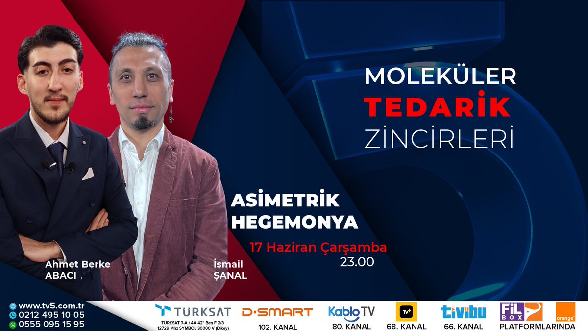 tv5televizyonu's tweet photo. -Modern uygarlığın çipleri ve uyduları neon, xenon ve helium gibi görünmez gazlara fiziksel olarak bağımlı mı?
-Uzay ekonomisi büyüdükçe  yeni sorunsal, zaman senkronizasyonunun çökmesi mi? 
-Jeopolitik rekabet gezegenler arası kaynaklara erişim kapasitesi üzerinden mi tanımlanacaktır?

@ahmetberkeabaci soruyor, İsmail Şanal (@zeassi) cevaplıyor. 

#AsimetrikHegemonya bugün 23.00'te TV5'te.