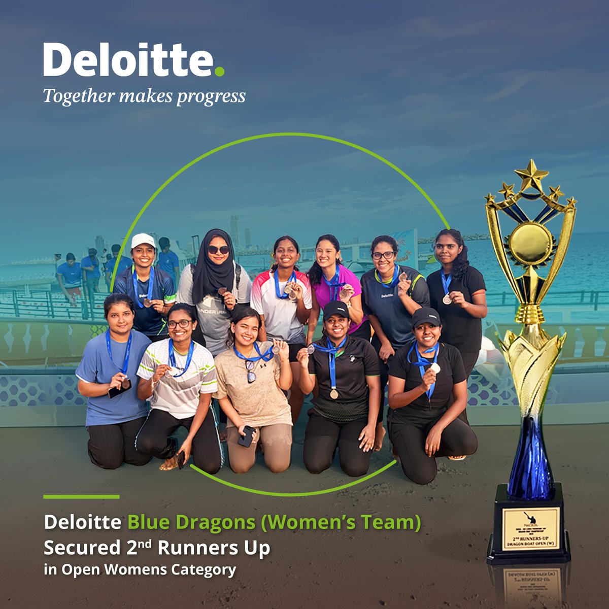 DeloitteSL's tweet photo. Deloitte Sri Lanka proudly participated in the 2026 Dragon Boat Culture Festival in Colombo, co-hosted by the Chinese Embassy in Sri Lanka and the Ministry of Youth Affairs and Sports of Sri Lanka.The team showed teamwork and resilience Mixed 2nd Women 2nd Men 2nd.
 
#DeloitteLK https://t.co/9sRto2xbek
