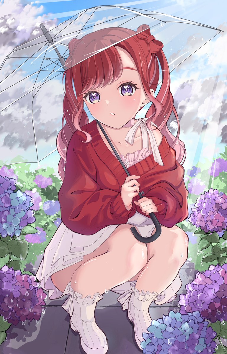 Kakari59's tweet photo. 紫陽花🍰🧁
＃さおと名画 https://t.co/5hPrsqo5sJ