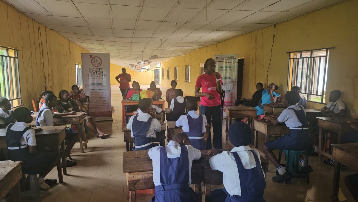 Equity_Watch1's tweet photo. and distributing essential supplies including disposable and reusable pads to ensure no girl has to miss school because of her period. https://t.co/VpCLcG75XG