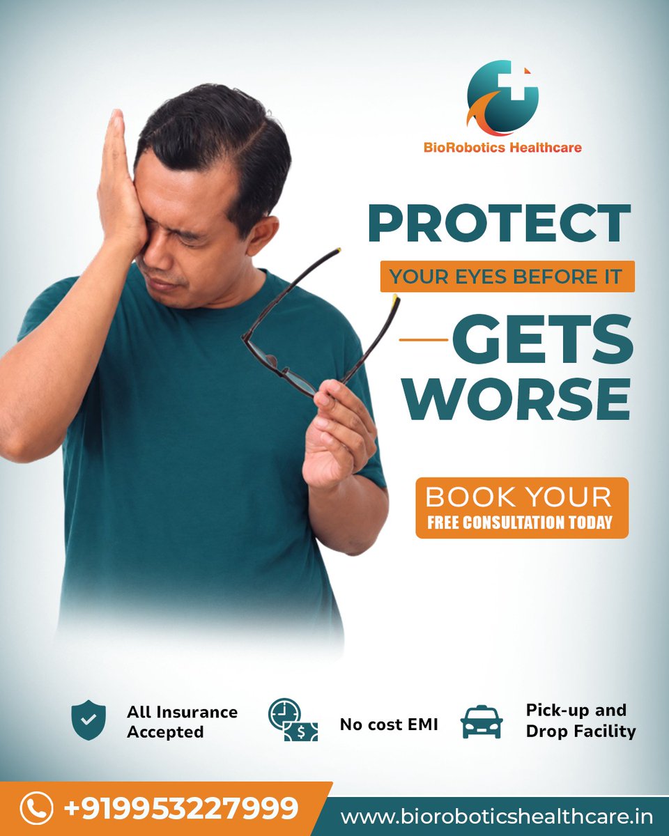 bioroboticsh's tweet photo. Protect Your Eyes Before It Gets Worse!

Blurred vision, eye strain, frequent headaches, or difficulty focusing can be signs that your eyes need professional attention. Ignoring these symptoms may lead to more serious vision problems over time. https://t.co/VGqFhAEN0C