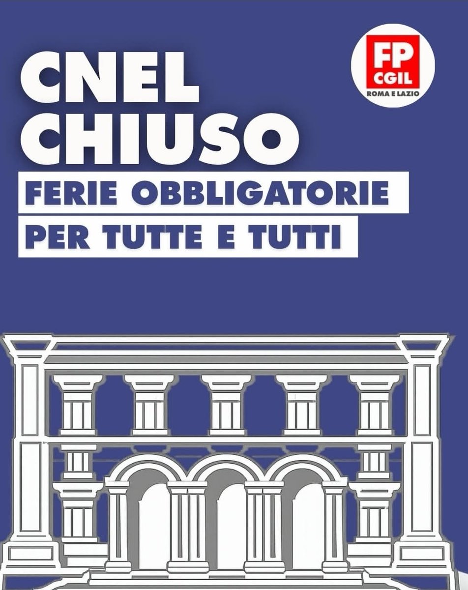 andrea_uff's tweet photo. Ancora una volta si profila una forzatura pericolosa non solo per il personale del #CNEL, ma per tutta la Pubblica Amministrazione. Deve essere fermata!
https://t.co/yd4IlkbqD0
#ferieforzate
@fpcgilromalazio https://t.co/2kWBCg74mg
