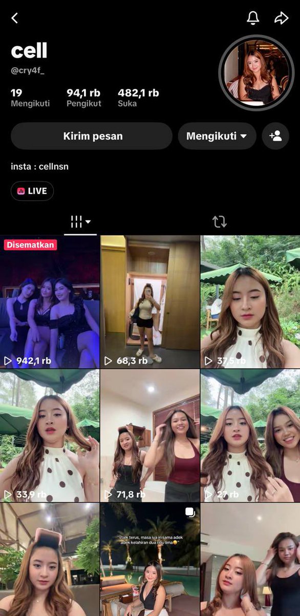gooddayqqk's tweet photo. Cell/Belvina live blund3r

Full nya disini https://t.co/HIDYtZhpcG https://t.co/G5s2cXgmOx