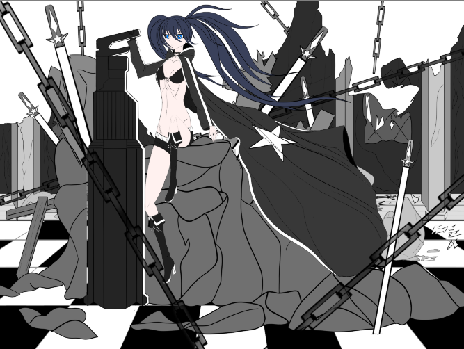 Mytbff's tweet photo. before->after

(BRS⭐️)
Black Rock Shooter was the series that opened the door to the world of anime for me. The character has held a special place in my heart ever since, and for a long time I've wanted to bring her to life through my own artwork and drawing skills https://t.co/kytG2fQXpX