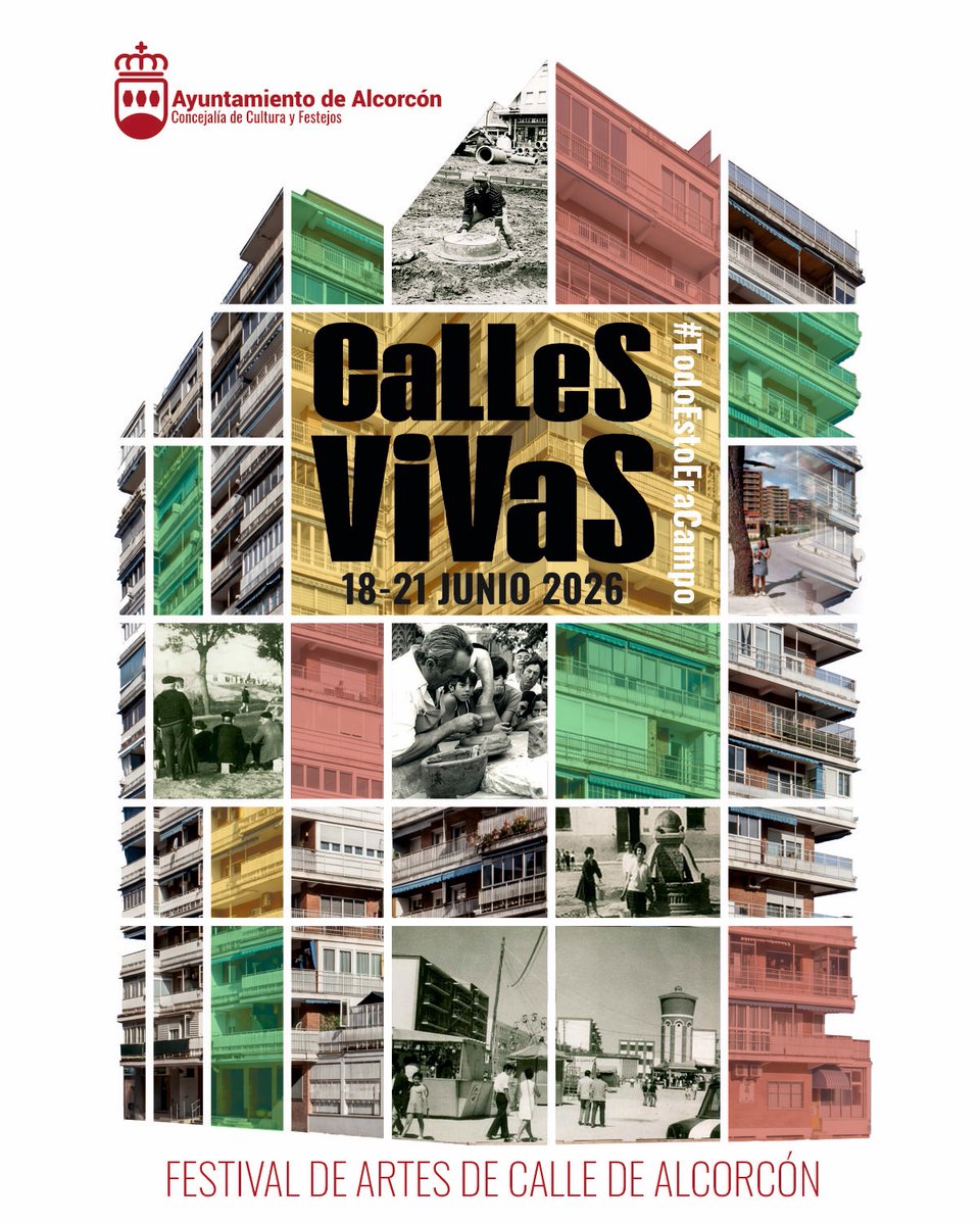 AytoAlcorcon's tweet photo. 🎭#Alcorcón reivindica su identidad alcorconera con ‘Calles Vivas’, el festival de artes en calle que llenará los barrios de teatro, circo y conciertos del 18 al 21 de junio 

ℹ️Más info: https://t.co/KqBwzSb8u5 https://t.co/Ib8rXNWhXS