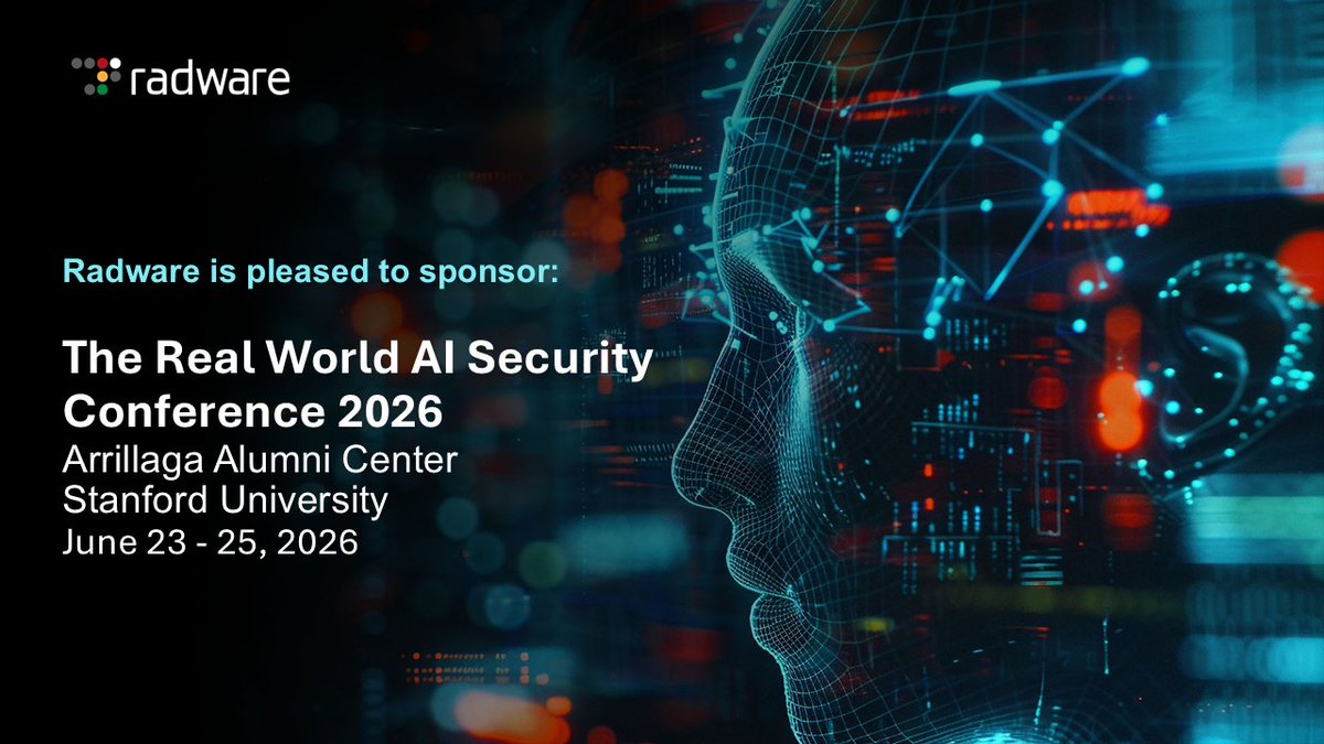radware's tweet photo. From Black Hat and DEF CON to USENIX Security and IEEE S&amp;P, the Real World AI Security Conference unites top industry insights.

Register here👉 https://t.co/0n0nULeLK4

#AISecurity #AIInnovation #CyberSecurity https://t.co/kmsD8JtXRm