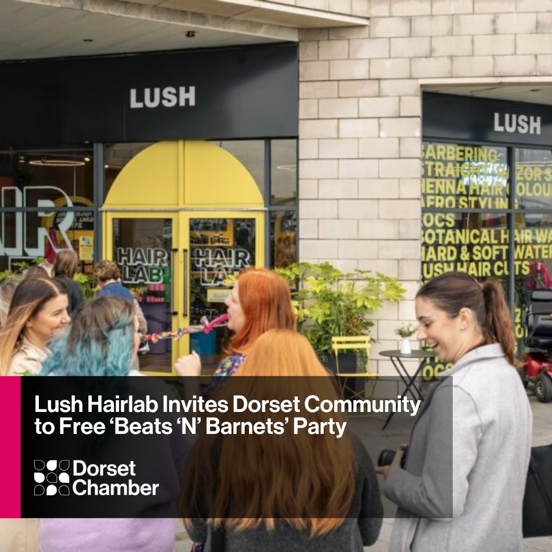 DorsetChamber's tweet photo. Lush HairLab will open its doors on 20 June to the Dorset community for a free party with complimentary hair styling, skincare sessions, and fresh products on offer. Beats ‘n’ Barnets will celebrate the fun of getting ready – for attendees of all ages.

https://t.co/NyZc3gNLKZ https://t.co/iAVfJPSlde