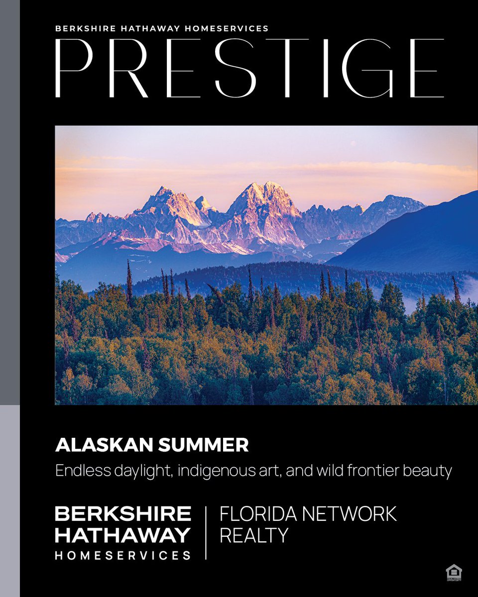 StAugLiving's tweet photo. Nearly 20 hours of summer daylight, vibrant Indigenous art, and world-class culinary scenes—Alaska is the ultimate summer escape.
Discover why in the Summer 2026 issue of Prestige magazine at https://t.co/ifCuOrWmeu.

#BHHS #LuxuryLiving #PrestigeMagazine #Alaska #TheLastFrontier https://t.co/nncT00szhN