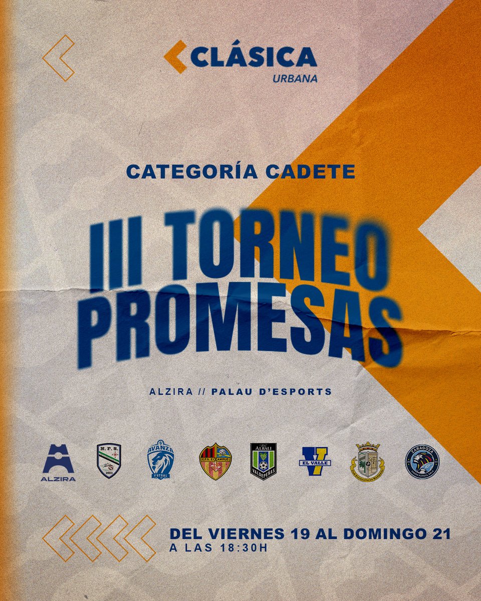 AvanzaJaen's tweet photo. 🦁 El Cadete A participará en la 3ª edición del Torneo Promesas que se celebrará en Alzira.

En esta edición competirán los equipos de Navalmoral FS, Eixample, Viña Albali Valdepeñas, EL Valle, Entreculturas Montesión, Zaragoza Unión y el Alzira FS.

#ADNJaén 💙 https://t.co/1DuHkzY2jo