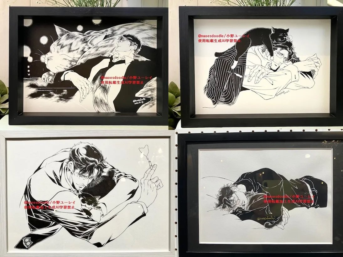 ミニ個展「ネコは森には帰らない」で展示した絵の完成版です😊それぞれの絵についてのうんちくは青空の方にアップしていますので、よろしければそちらもご覧下さい〜! 