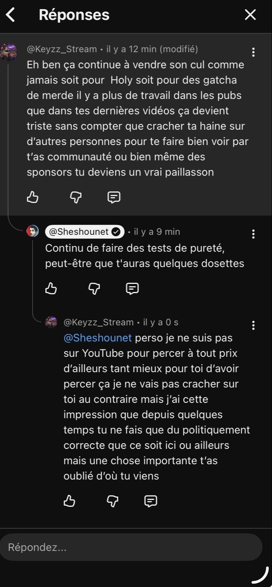 Keyzz_Stream's tweet photo. @J48365Je À part des sponsos holy il est bon à rien  d’ailleurs je crois que j’ai touché à son ego sur une de ses dernières vidéos https://t.co/nYdxoipnQO