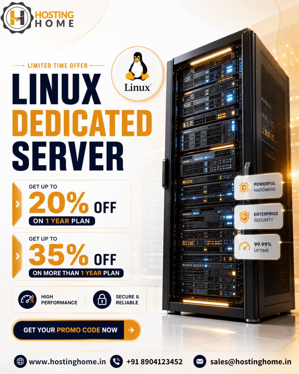 Hostinghome1's tweet photo. π₯ Get up to 20% OFF on a 1-year plan
π₯ Get up to 35% OFF on plans above 1 year
β³ Limited-time offerβget your promo code now!
π https://t.co/47BMTEqDxQ
π +91 8904123452
βοΈ sales@hostinghome.in
#LinuxDedicatedServer #DedicatedServer #WebHosting #ServerHosting #hostinghome https://t.co/gcMxl1EYeJ