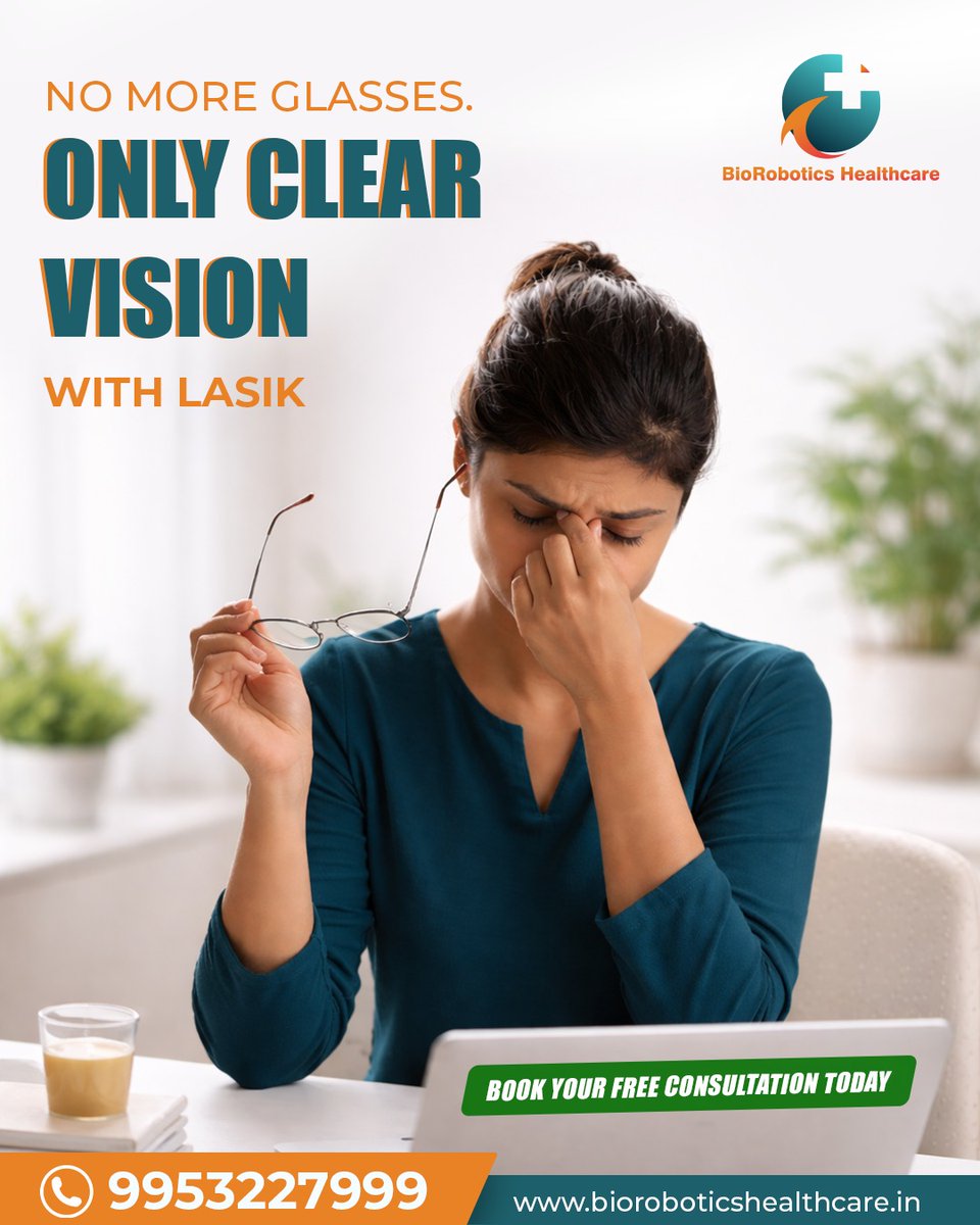 bioroboticsh's tweet photo. Tired of the constant struggle with glasses?
From slipping frames to eye strain, headaches, and blurred vision—wearing glasses every day can feel exhausting.

✨ It’s time for a change.

👁️ With advanced LASIK treatment, you can correct your vision and enjoy a life.#BioRobotics https://t.co/nDCd1XQqFi