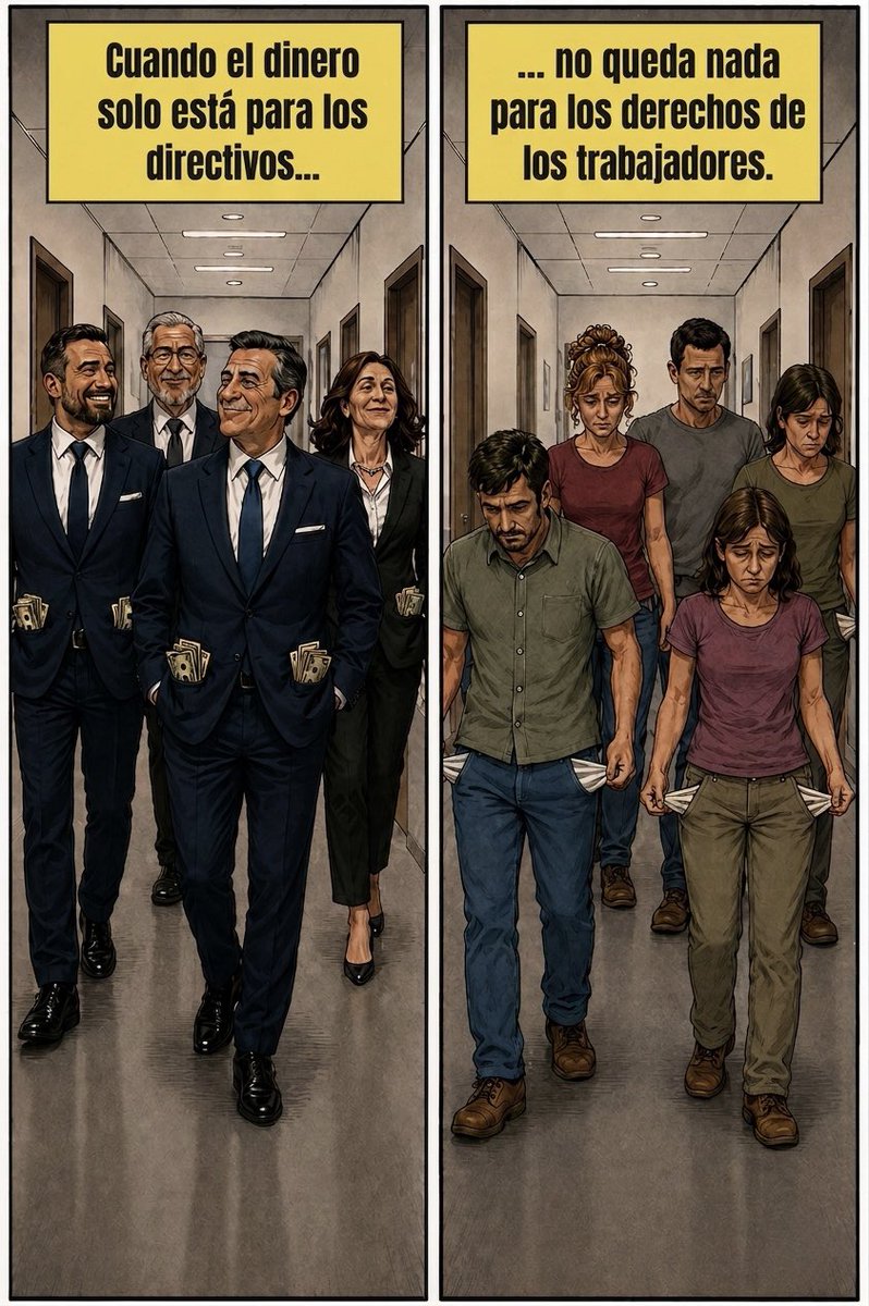 usocmmedia's tweet photo. Cuando el dinero solo está para los directivos…
no queda nada para los derechos de los trabajadores.

#CMMedia #Externalización #DineroPúblico #PSOE #PP @VoxCLM @amorescar @josele_caballero @paconunez82 @isanchezserrano_
@eldebate_com @elespanol2015 https://t.co/fonpycP9P0