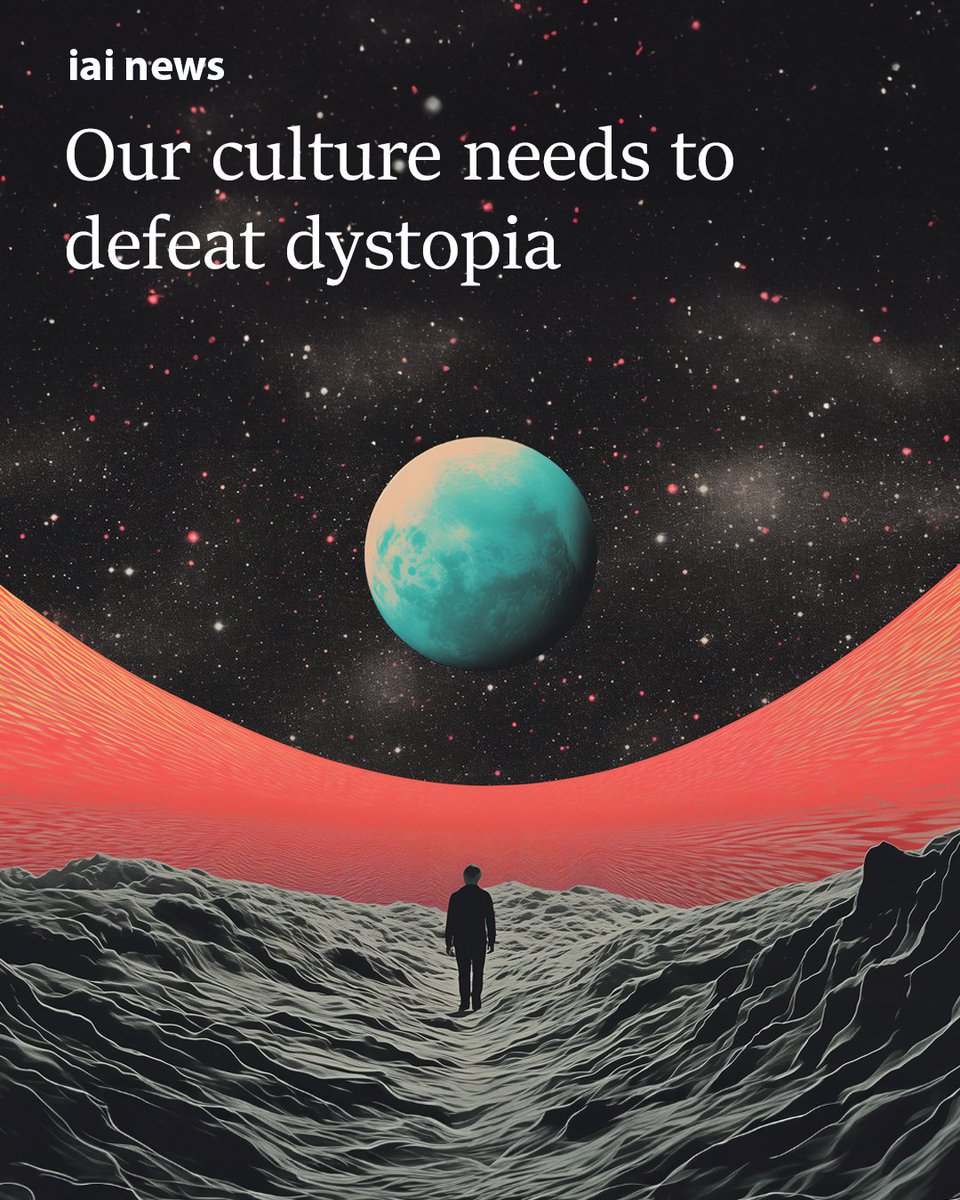 IAI_TV's tweet photo. Visions of the future are dominated by dystopian anxiety, leaving us paralysed by despair. https://t.co/XBmV2G9LrU 

But Samuel McKee argues this pessimism ignores our technological reality. We must translate today's breakthroughs into compelling cultural narratives, and should all become futurists.