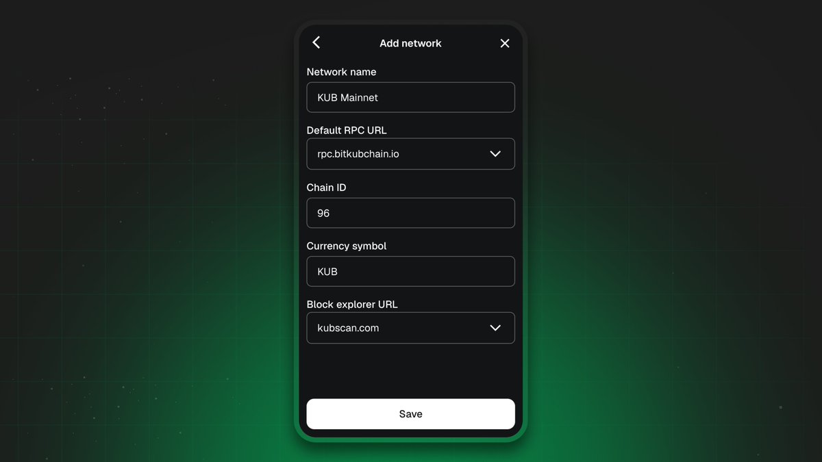 kubdevs's tweet photo. 1/ Adding the KUB network to your Web3 wallets takes about a minute. Here are the exact fields you can add KUB network manually. 👇 https://t.co/uVLSuNOVG9
