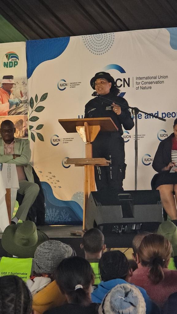 environmentza's tweet photo. Following Youth Day, DM Bernice Swarts called on young people to champion climate action and biodiversity conservation, saying the green economy offers innovation and jobs. She also marked the handover of 2 boreholes to Rietfontein and Philandersbron. #DDD2026 #DFFE https://t.co/JsH0pdyNfY
