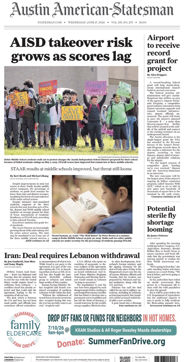 MoisesBujanda's tweet photo. today’s @elpasotimes https://t.co/5M6H0xzq4K