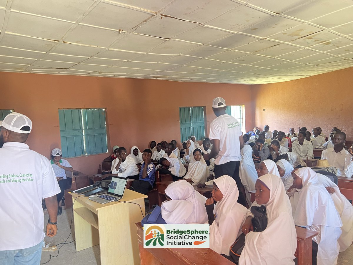 BridgesphereSCI's tweet photo. At Aviation Secondary School, students sat with a question many adults still haven't answered: "What does it mean to be mentally well?"
BridgeSphere's RISE for Mental Health campaign is making sure young people in Zaria don't have to wait years to find out. https://t.co/8ecwvS449Z