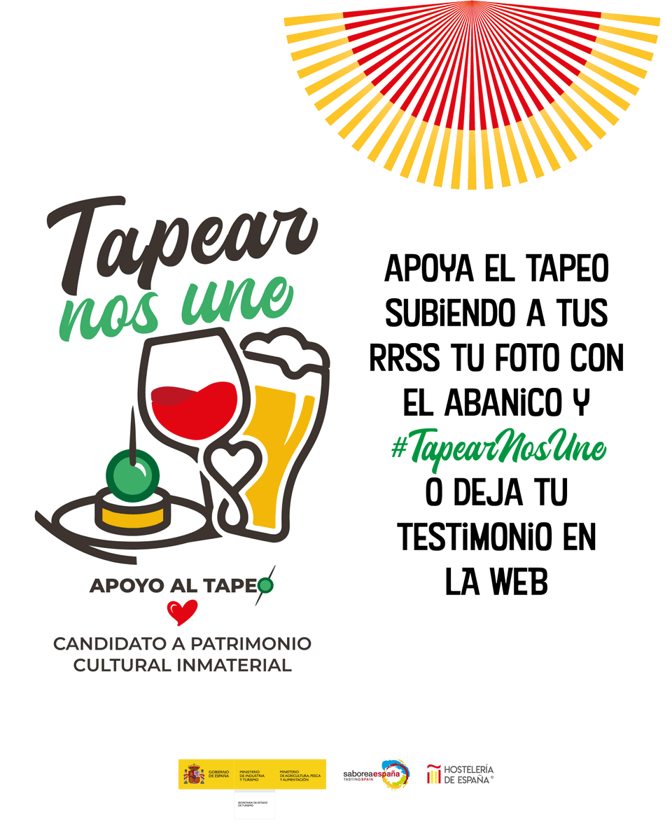 CEHEhosteleria's tweet photo. 🍢 𝐂𝐨𝐦𝐩𝐚𝐫𝐭𝐢𝐫, 𝐜𝐨𝐧𝐯𝐞𝐫𝐬𝐚𝐫, 𝐝𝐢𝐬𝐟𝐫𝐮𝐭𝐚𝐫.

El tapeo refleja nuestra identidad, mantiene vivas las calles y une generaciones alrededor de una mesa. Una costumbre que nos define y que merece ser reconocida en todo el mundo. 

@SaboreaEspana 
@euro_toques 
@CervecerosES 
@makroESP 

🔗https://t.co/BwY4lHCvWI

#TapearNosUne #HosteleríaDeEspaña