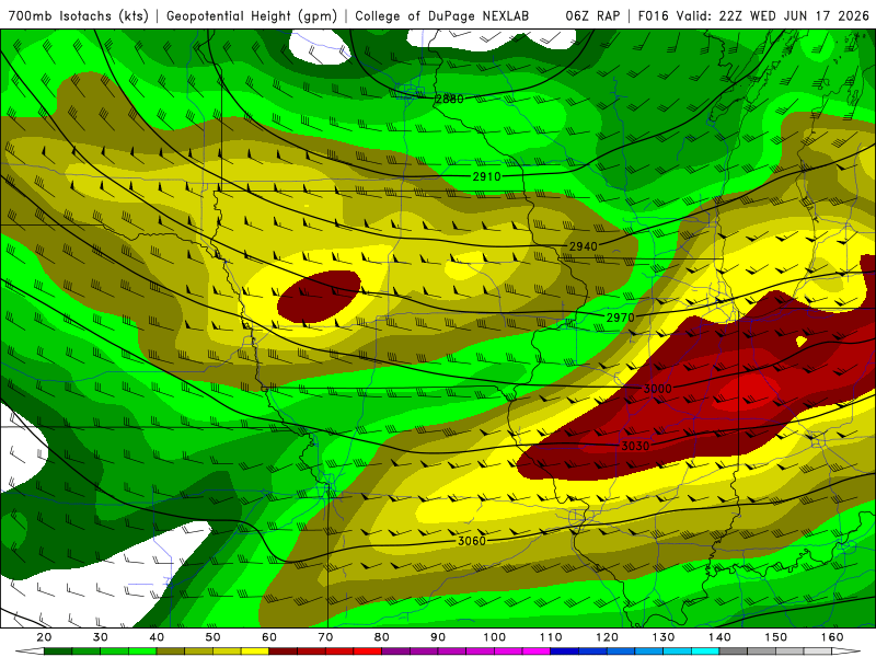 benbiotic's tweet photo. Interesting meteorology setup today for severe weather. There's a risk of fast-moving strong tornadoes today 6/17 for portions of Missouri, Illinois, and Indiana. Main initial development appears to be around 2-4pm. Be prepared! #inwx #ilwx https://t.co/IbDp6X9ttk