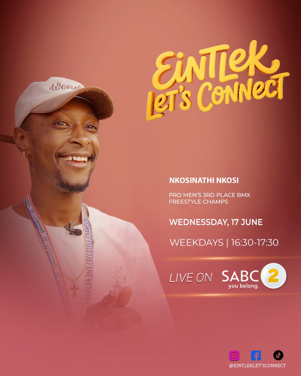 SABC_2's tweet photo. #EintlekLetsConnect at 16:30 with @PennyLebyane and Fran-rico for a bumper show with interesting guests from various professions. Thread 1/2

#SABC2 https://t.co/LL09gGSliB