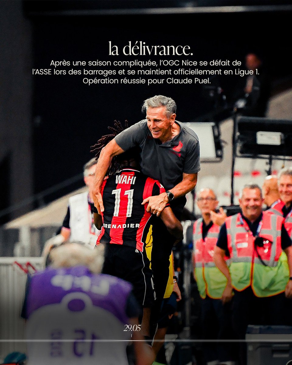 ogcnice's tweet photo. Merci Coach Puel. 👔