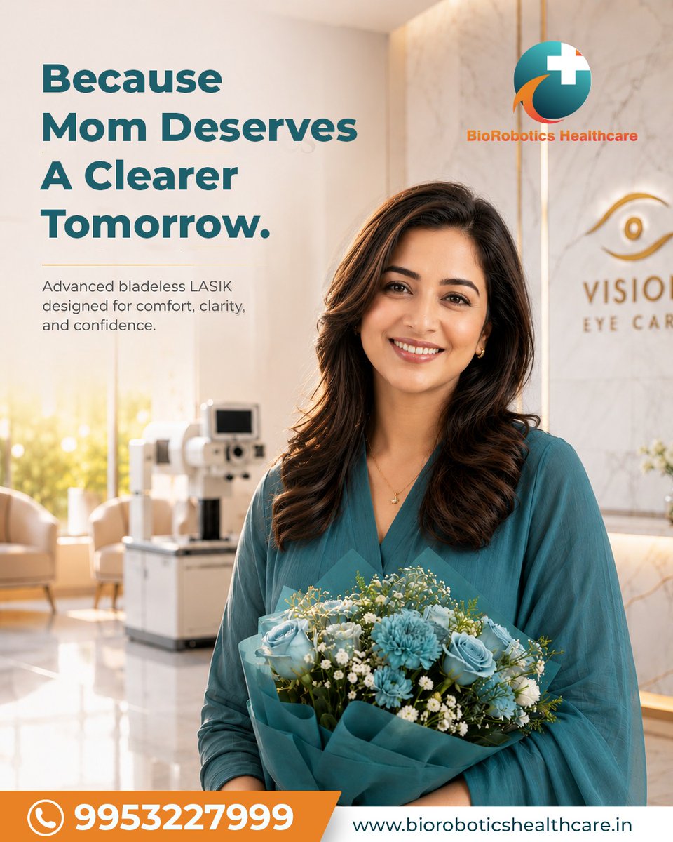 bioroboticsh's tweet photo. At BioRobotics Healthcare, advanced LASIK treatment helps you:
✅ Get rid of spectacles &amp; contact lenses
✅ Enjoy sharp and crystal-clear vision
✅ Experience a quick &amp; painless procedure
✅ Return to daily life faster
✅ Live with more confidence &amp; comfort.
#BioRobotics https://t.co/GvojEc0FEl