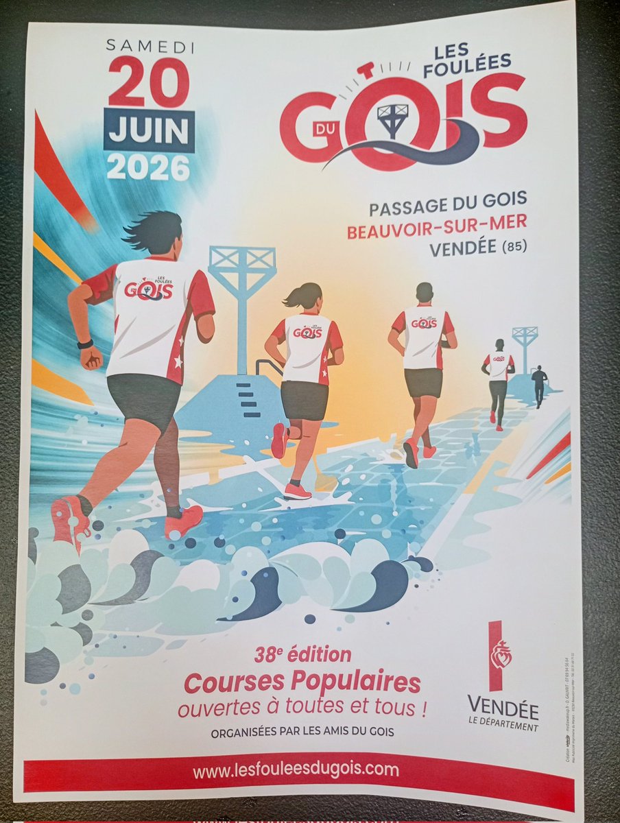 chris40851's tweet photo. Sportif
Endurants
Venez courir contre la marée montante
Le #Gois c'est 4,5km de route submersible pour relier Noirmoutier au continent https://t.co/bQSEHBptC6