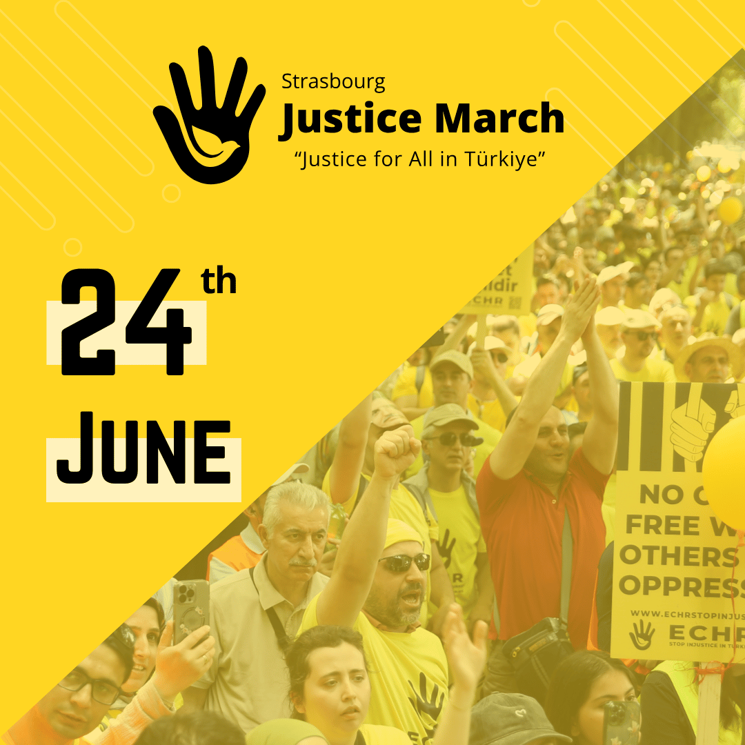 OthersInfo's tweet photo. 📢Join us on 24 June in Strasbourg for the 5th Justice March.

Together, we will call for the implementation of ECtHR judgments in Türkiye and stand in solidarity with all victims of state repression. 

Justice delayed is justice denied — make your voice heard.

https://t.co/RUshDbWFiw