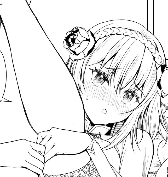 線画中です!わりと可愛く描けたと思う上目遣いきゅるるんおめ目!