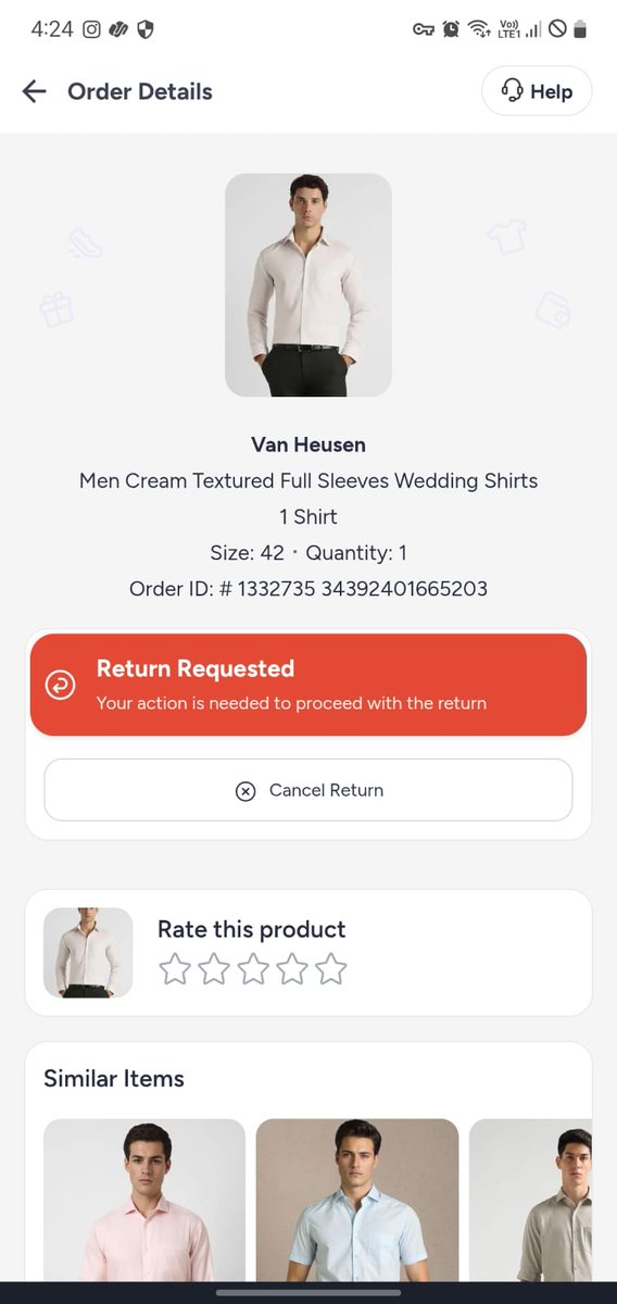 ggkk0708's tweet photo. @myntrasupport Ordered a Van Heusen shirt (#1332735 34392401665203), received a TORN, USED pair of jeans instead. You rejected my return claiming "tamper-proof packaging" .I have photos proving otherwise. Refund my money. This is fraud. #Myntra https://t.co/iiHy6Vyrdl