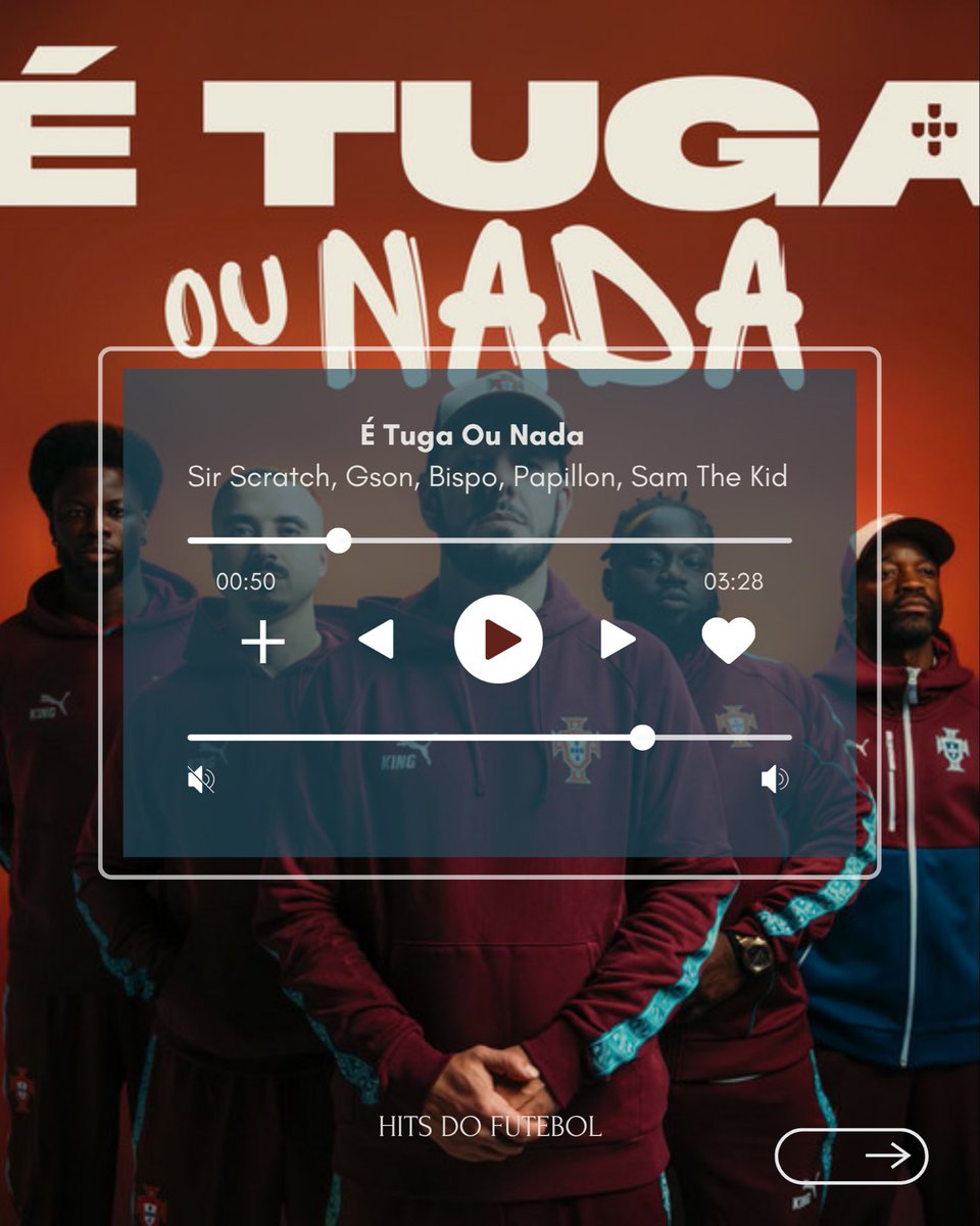 umusicpt's tweet photo. A playlist desta semana já entrou em campo. ⚽🎶

Hoje joga Portugal e estas são algumas das músicas que nos vão acompanhar durante o Mundial. 🏟️ https://t.co/IAtN8Weckj