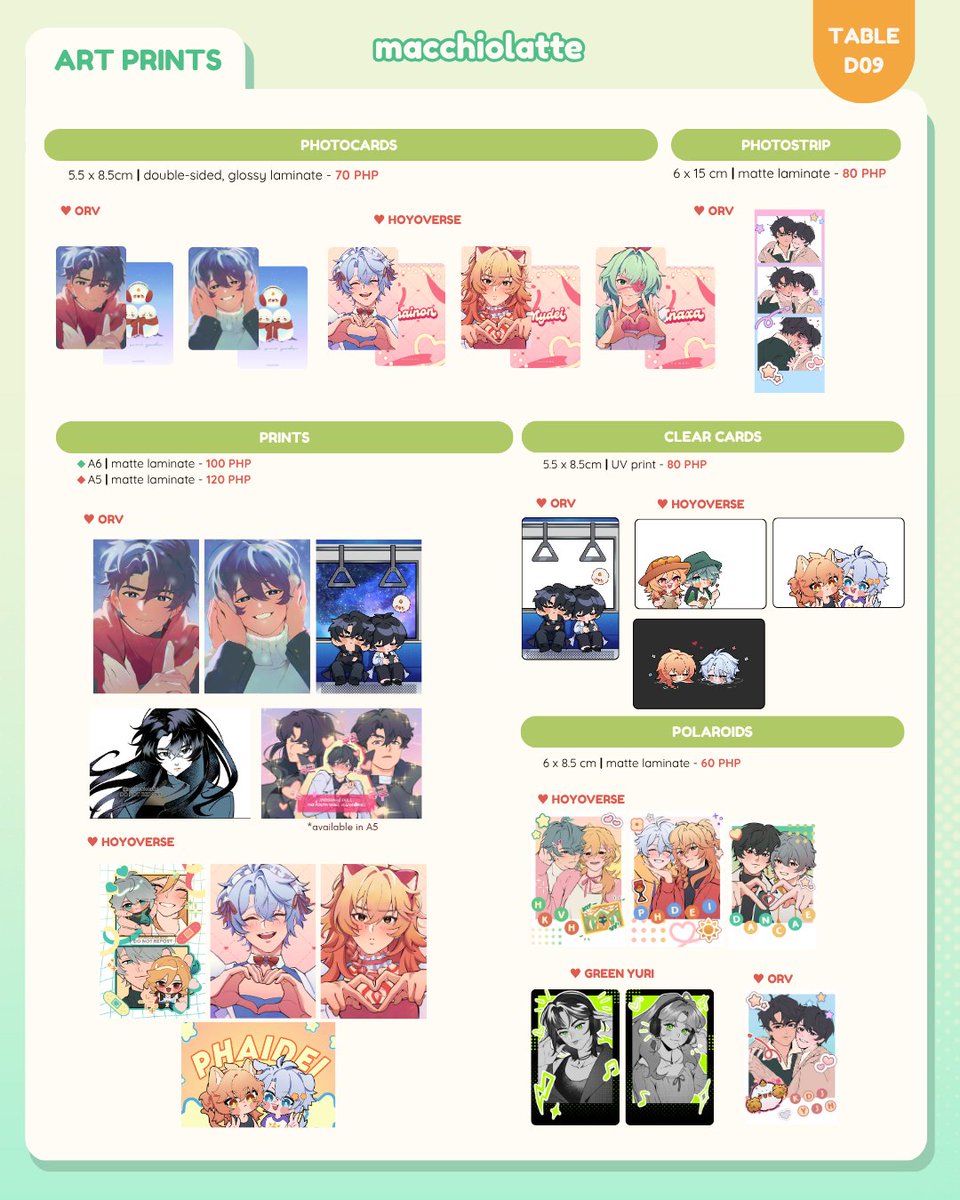 macchiolatte's tweet photo. [RTS✨] 
my catalogue for @BlushCon~ I'll be near the entrance^^  please come visit if you can~

📍table D09
🍀orv (joongdok), hsr (phaidei, dancae, lil phainaxa), link click, alnst, lads, green yuri
🍉stamp rallies + freebies  + map below

(1/2) 
#BlushCon2026 https://t.co/EReByTeW8B